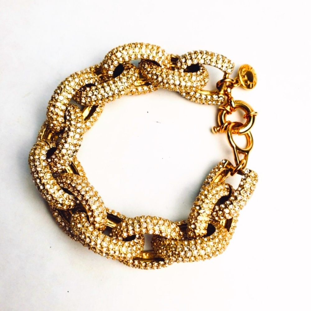 J. Crew Pave Crystal Chunky Link Bracelet